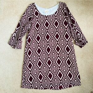 Boutique Diamond Burgundy Dress